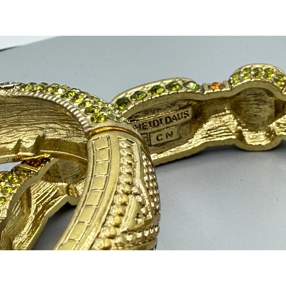 Heidi Daus Triple Play Crystal Bangle Bracelet 2 Pc Red (Siam Multi) STUNNING! - Picture 10 of 12